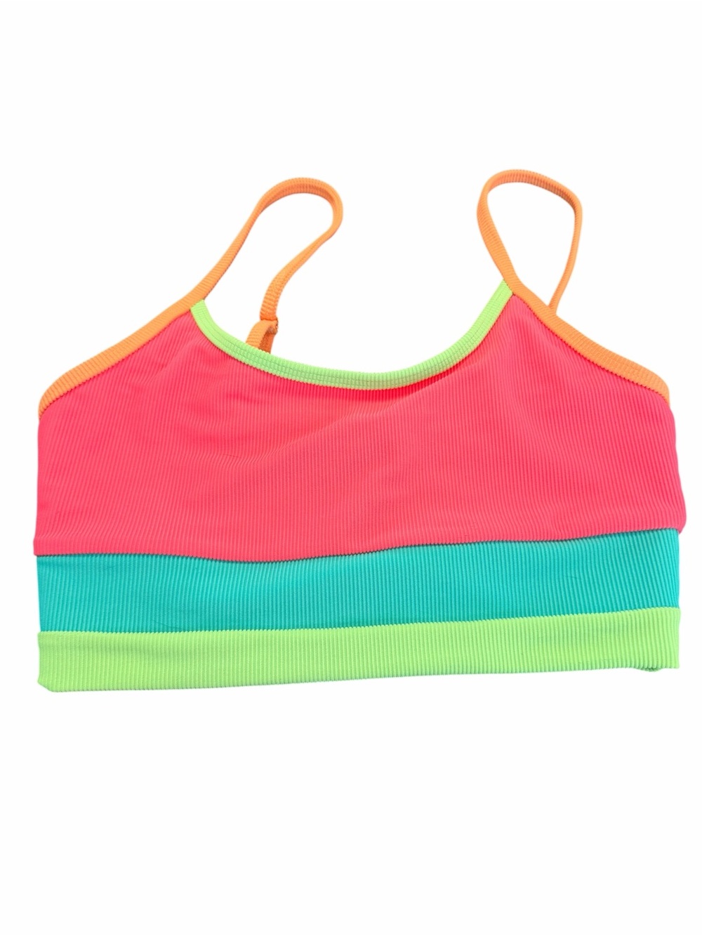 Beach Riot Eva Rib Colorblock Bikini Top Size M NWT